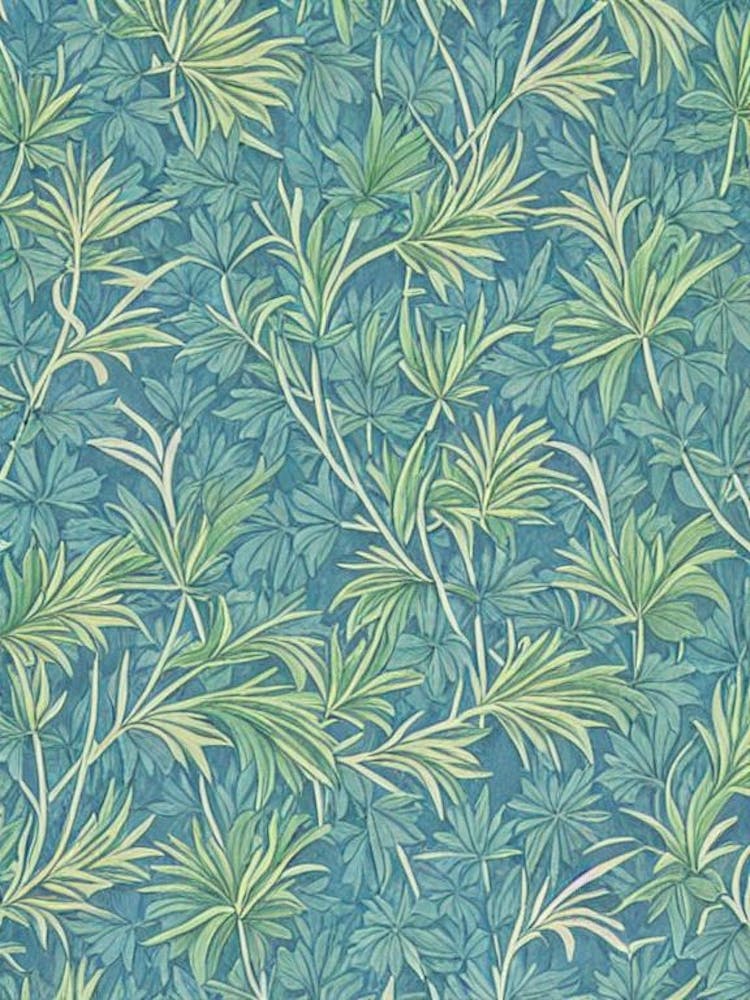 Red Pine tree Vintage Botanical
