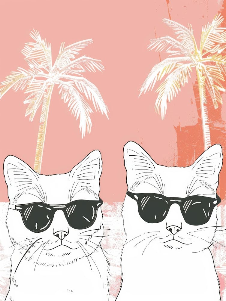 Two Cats In Sunglasses 3