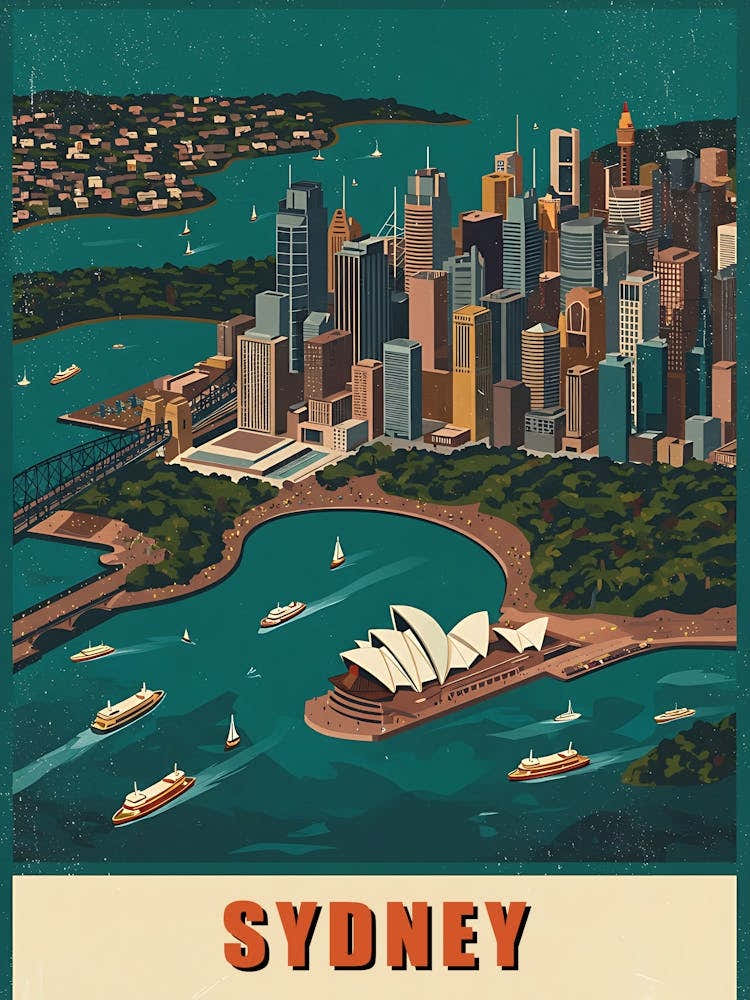 Sydney Vintage Travel Poster 41
