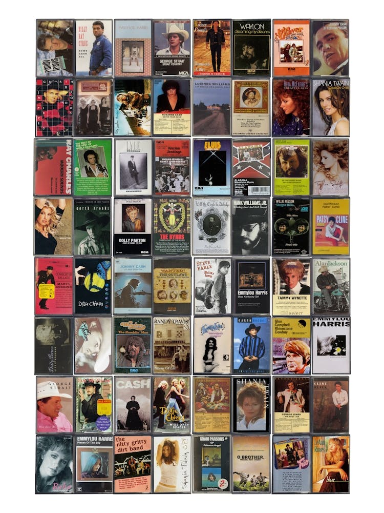 Country Music Print - Retro Cassette Covers