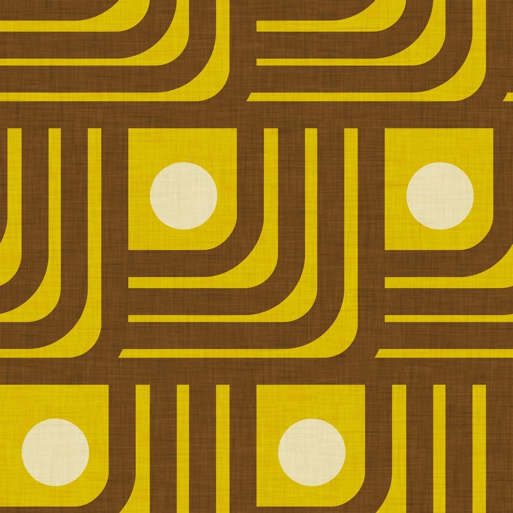 70s Curve Lines Avocado Pearl