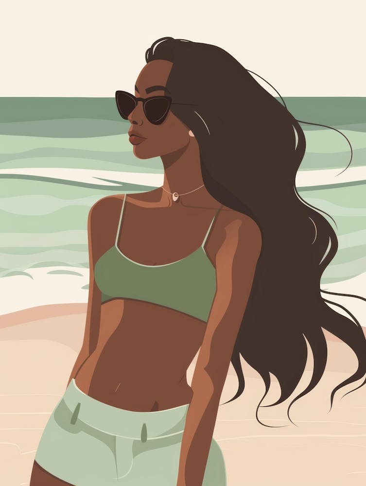 Woman On The Beach 4