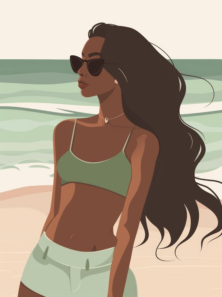 Woman On The Beach 4