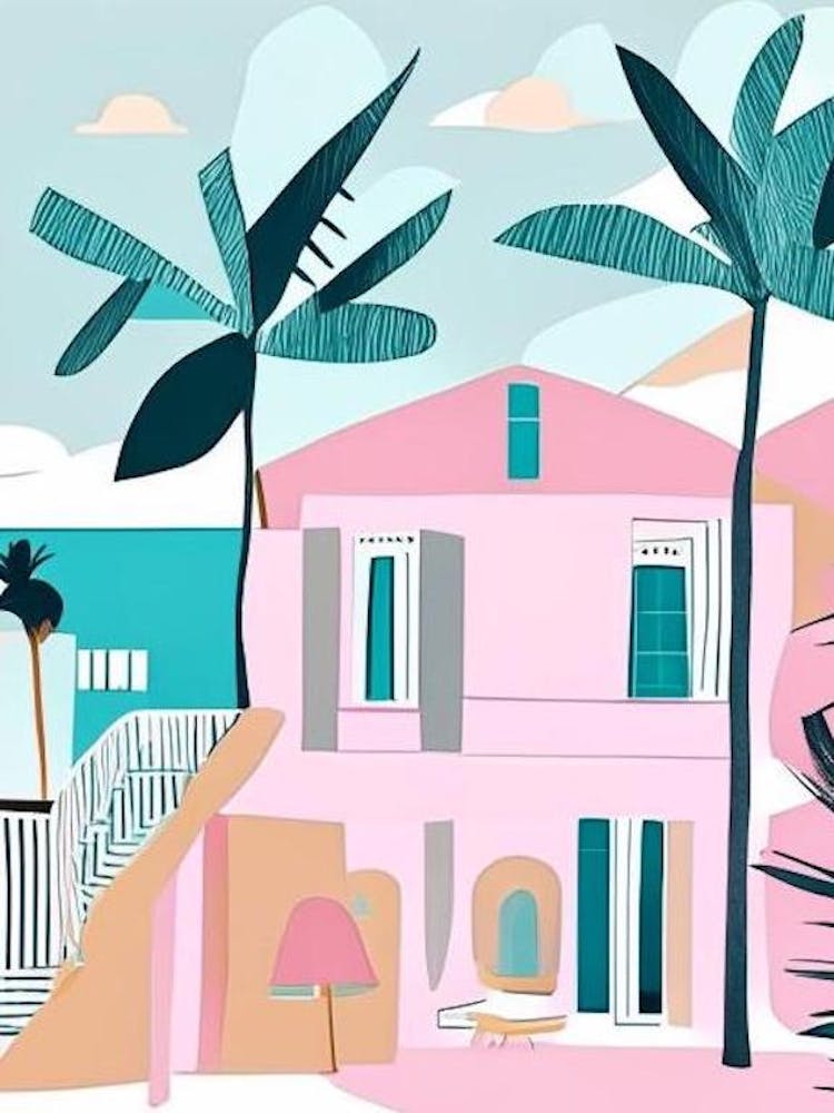 Bimini Bahamas Gedämpftes Pastell Tropisches Reiseziel