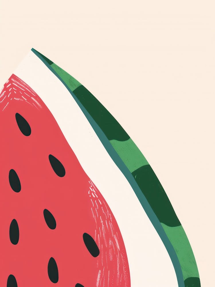 Watermelon Close Up Illustration 3