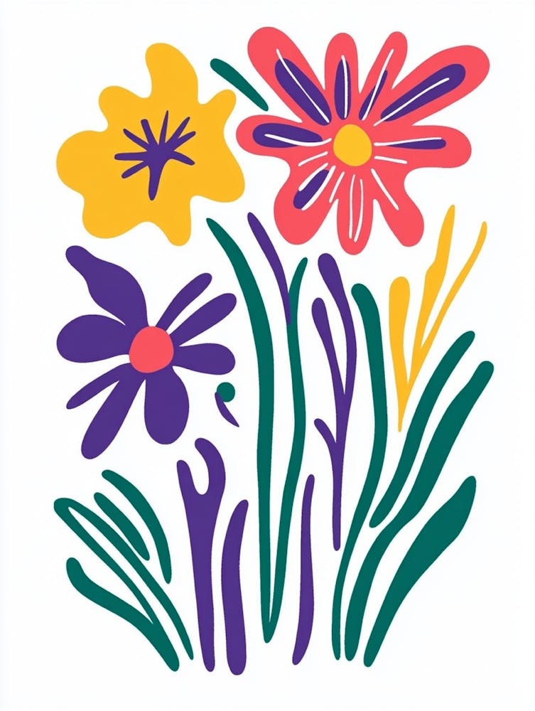 Flowers On A White Background 16