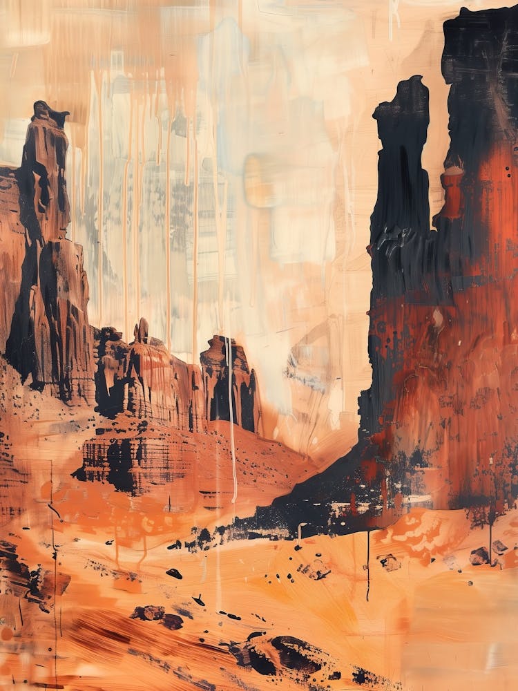 Midcentury Cowboy Painting Western