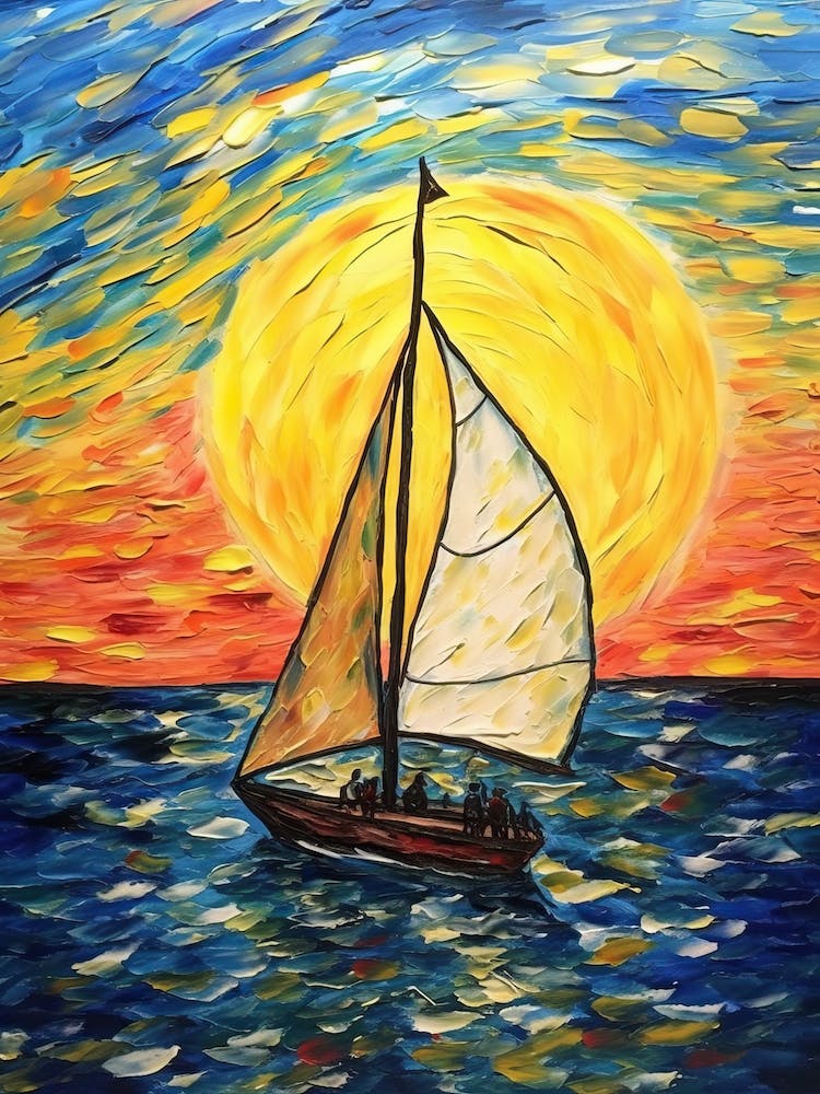 Sailing In The Style Of Van Gogh 2