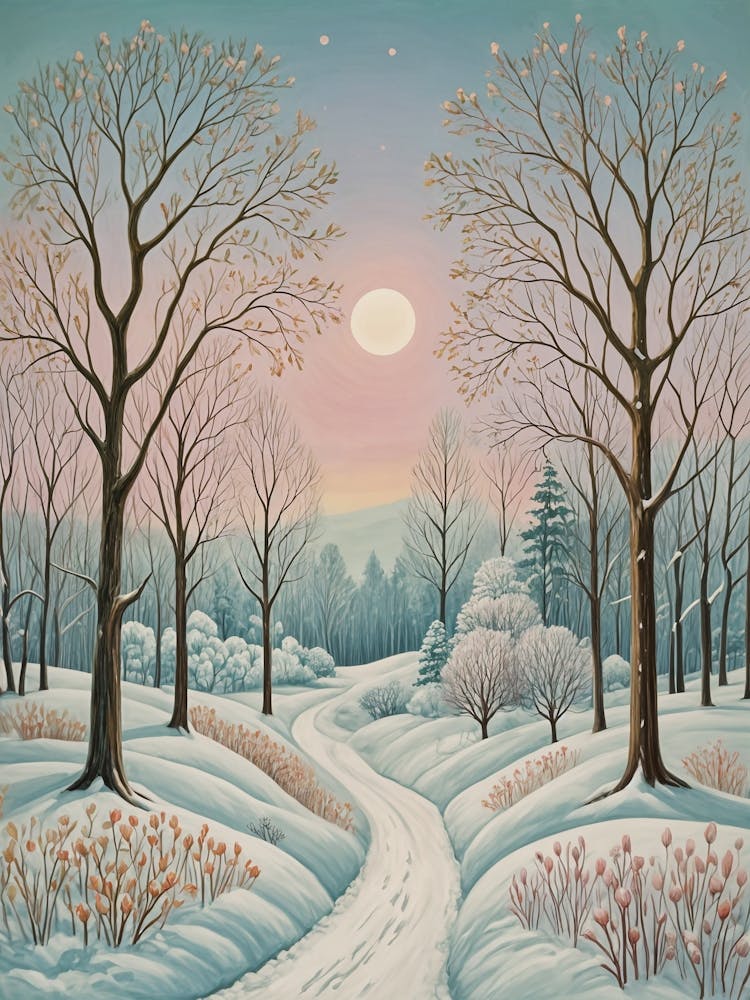 Chemin d'Hiver Pastel