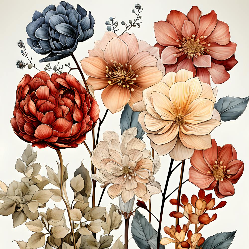 Iridescent Petal Ballet Shimmering Floral Dance