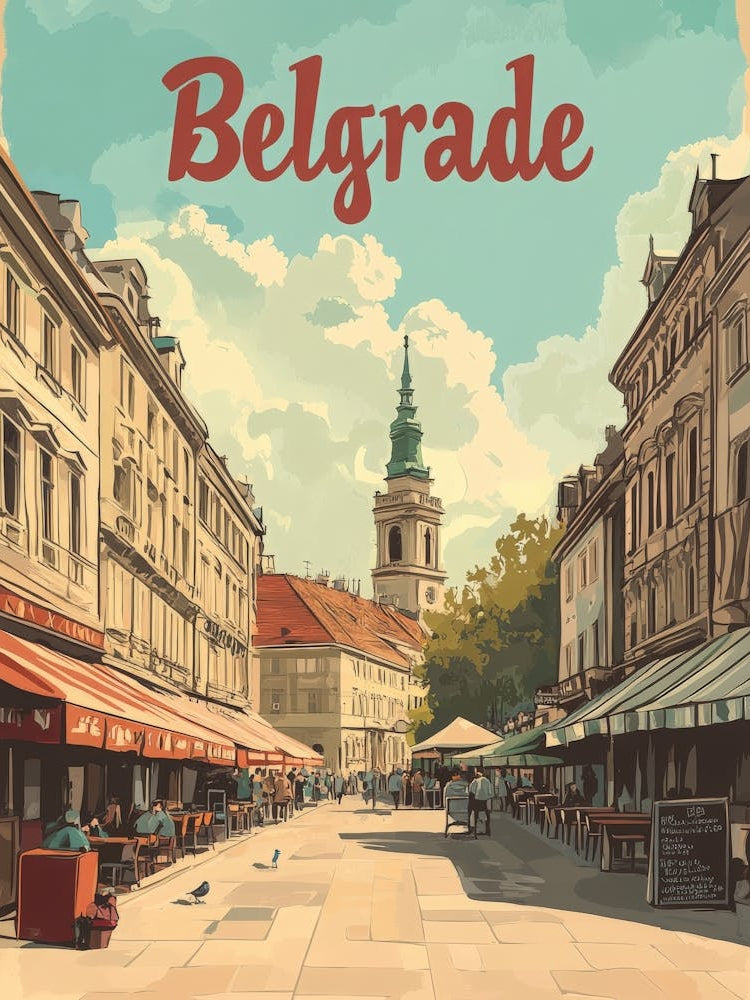 Aihrgdesign A Classic 1960s Travel Poster For Belgrade 4