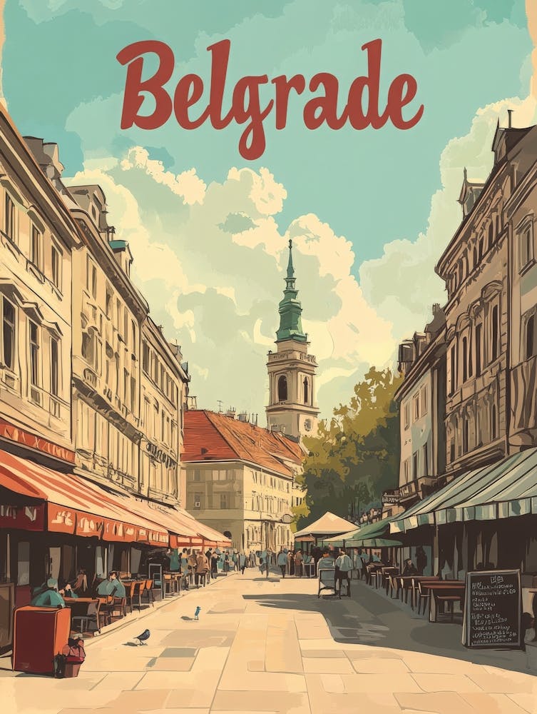Aihrgdesign A Classic 1960s Travel Poster For Belgrade 4