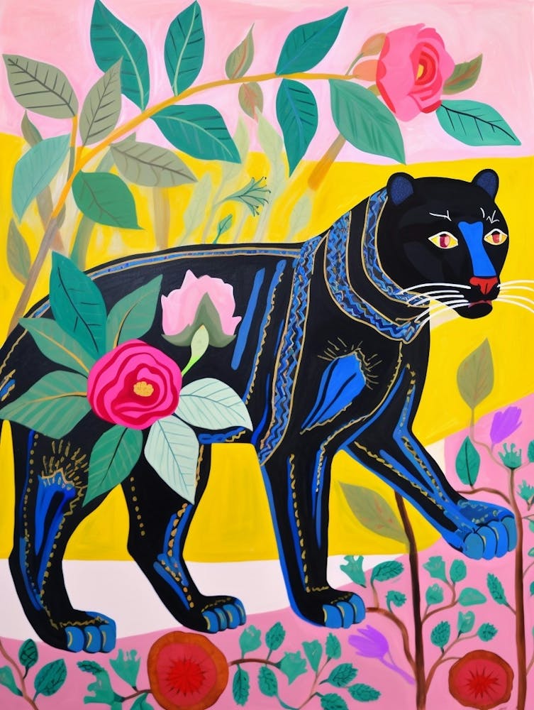 Maximalist Animal Painting Panther 9