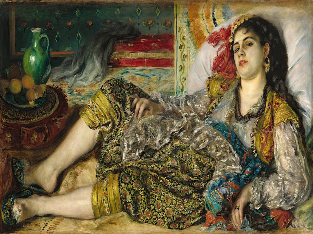 Odalisque (1870) Painting, Pierre Auguste Renoir