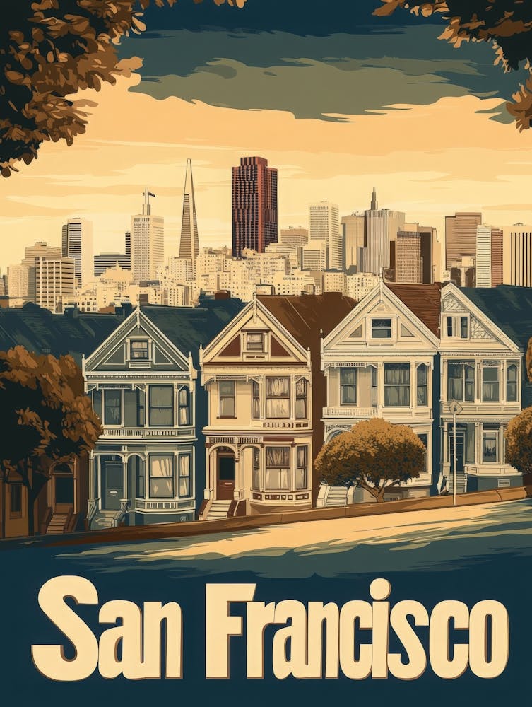 Aihrgdesign A Retro Travel Poster For San Francisco
