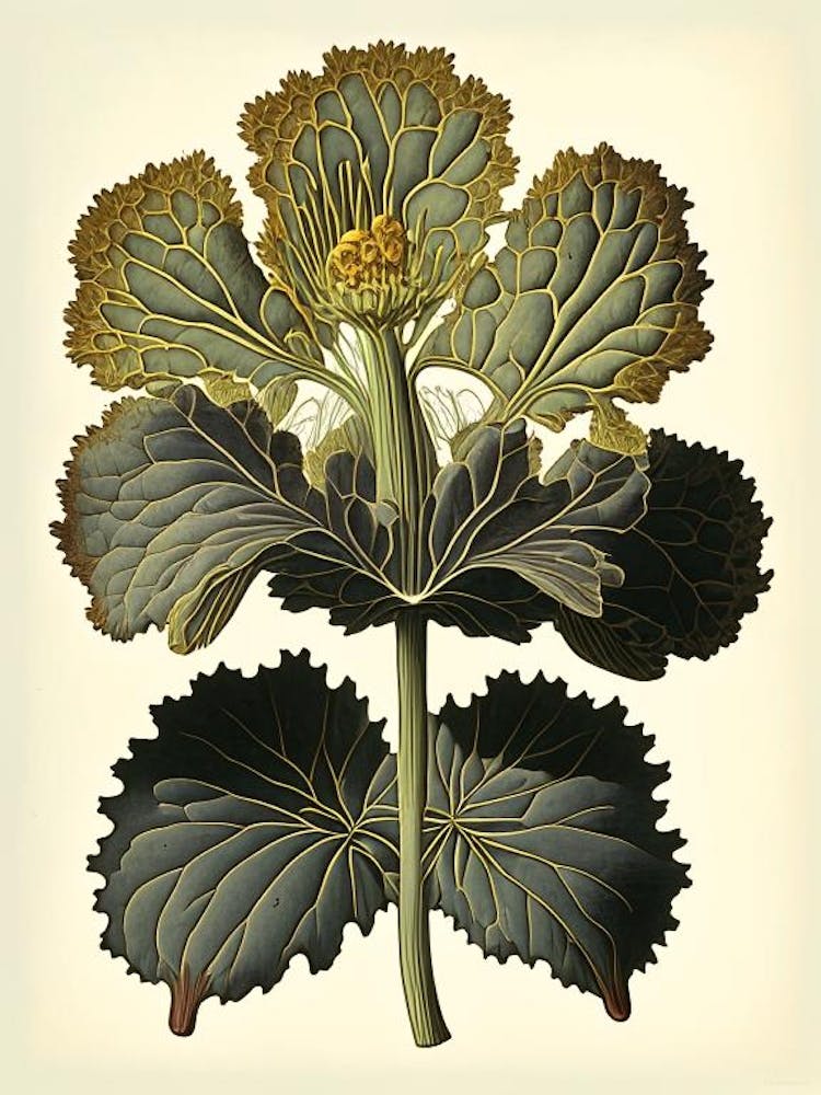 Coltsfoot Herb Vintage Botanical