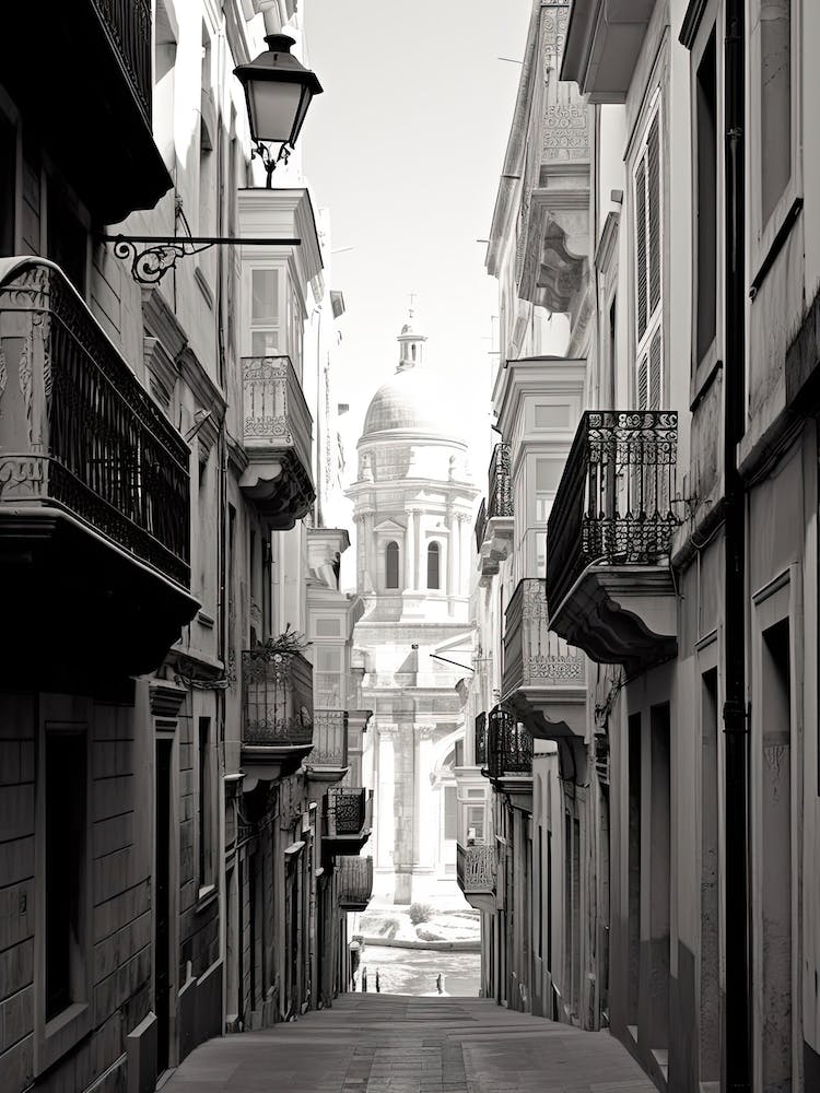 Valletta, Malta, Black And White Photography 3