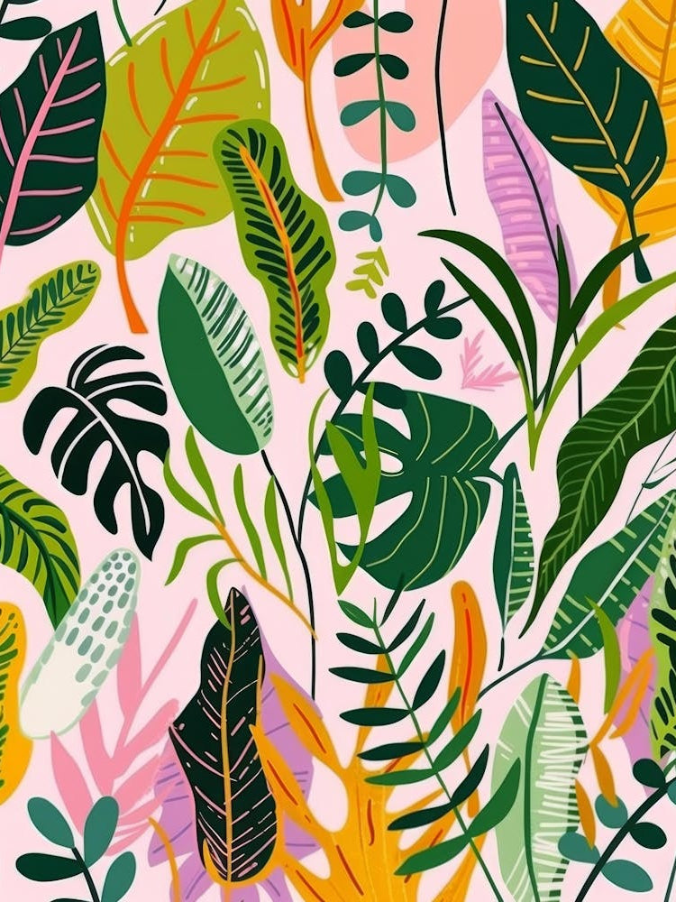 Tropical Leaves Seamless Pattern 9