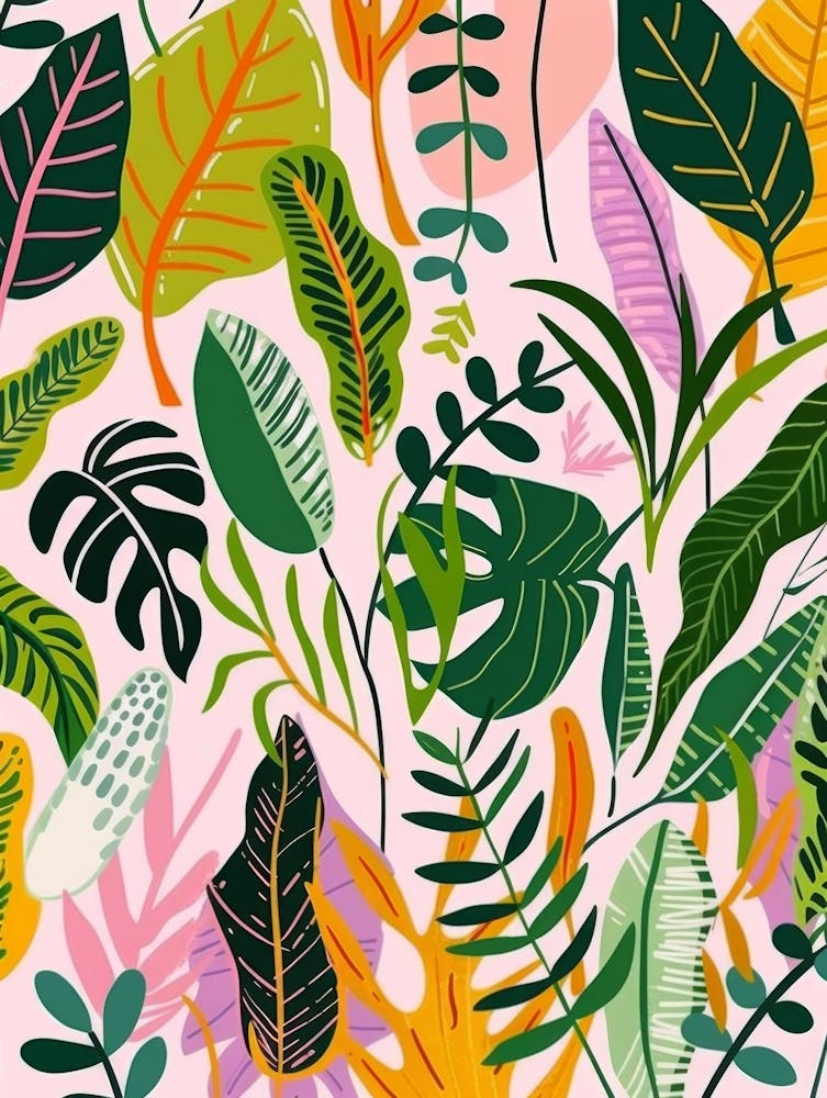 Tropical Leaves Seamless Pattern 9