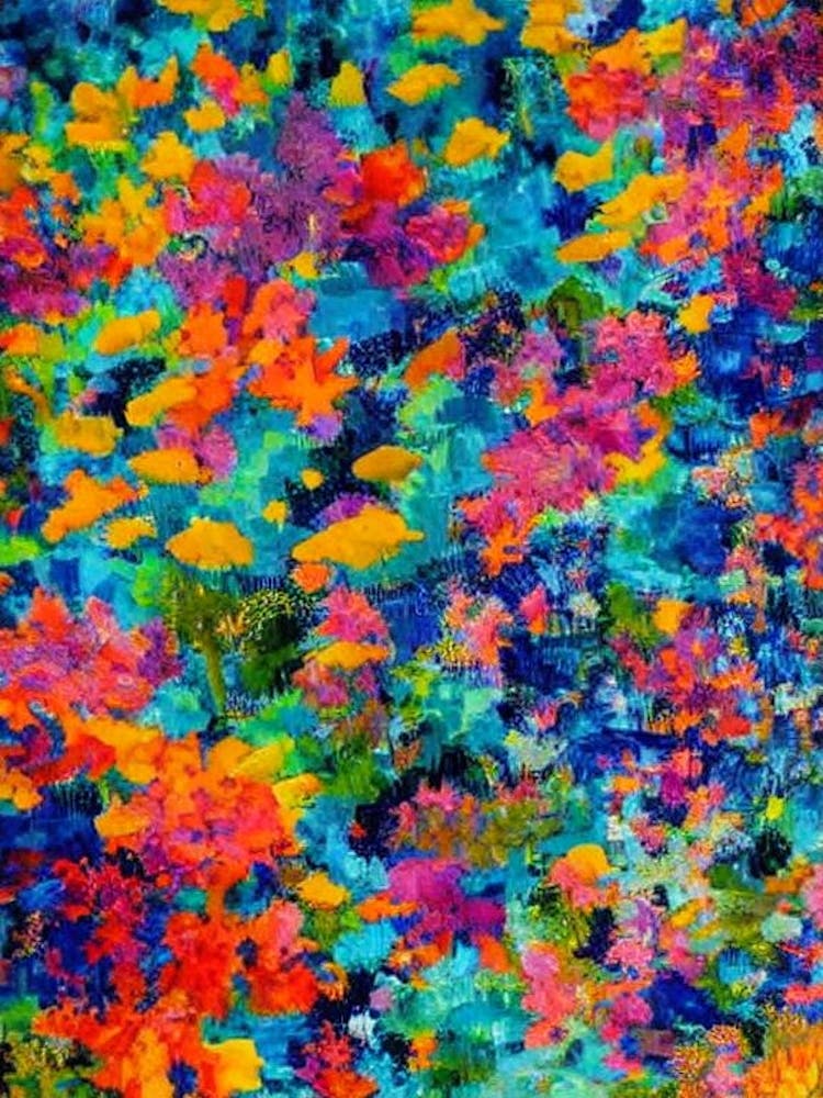 Acropora Vaughani Vibrant Painting