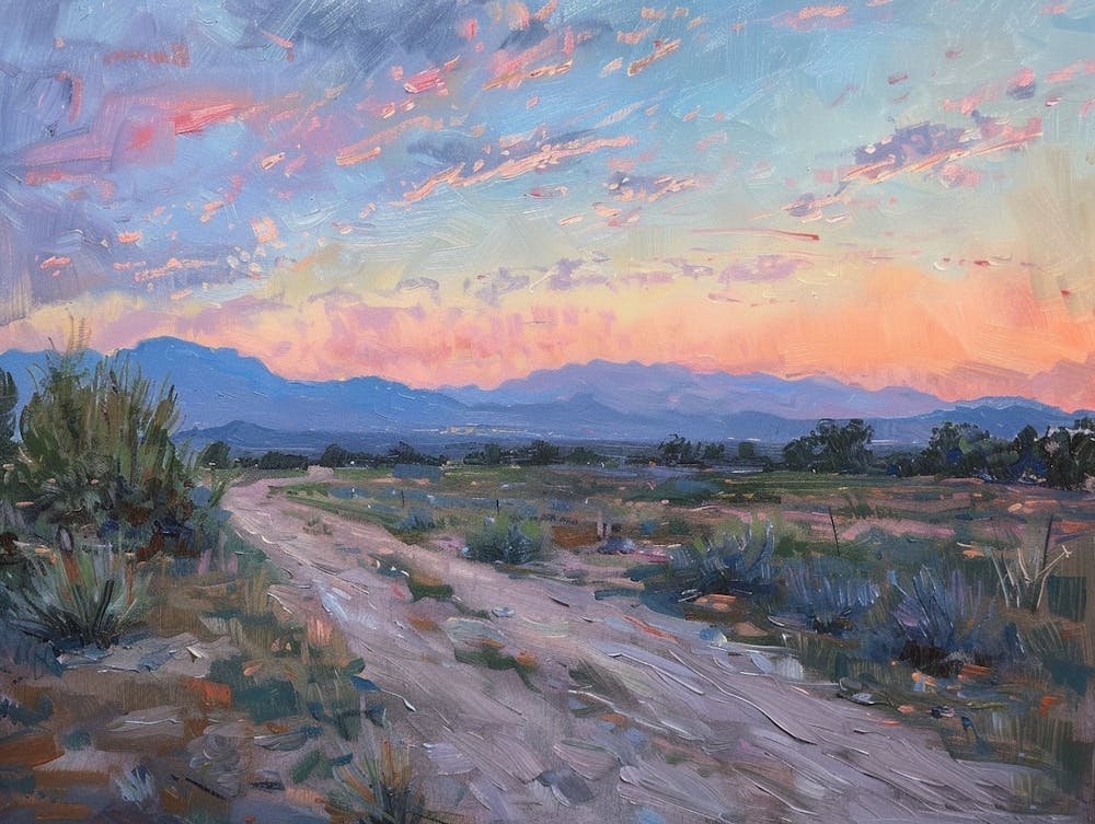 Western Sunset Landscapes Tucson Arizona