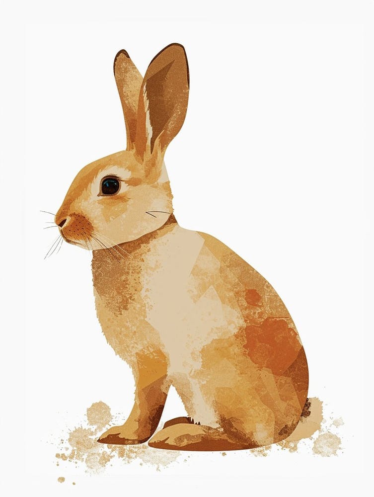 Satin Rabbit Nursery Illustration 1