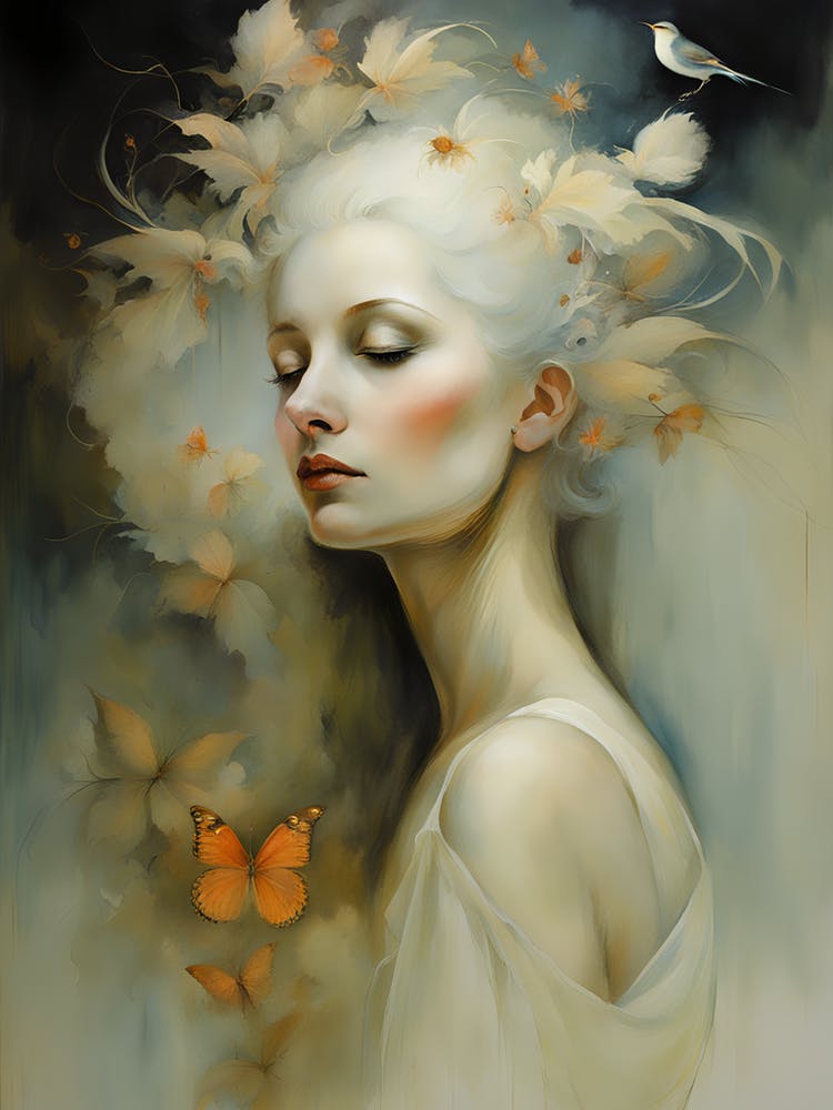 Woman With Butterflies