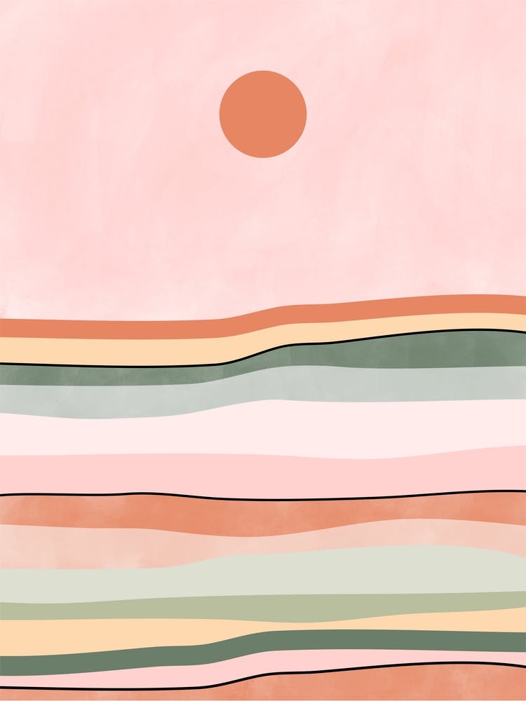 Pastel Sunset On The Beach