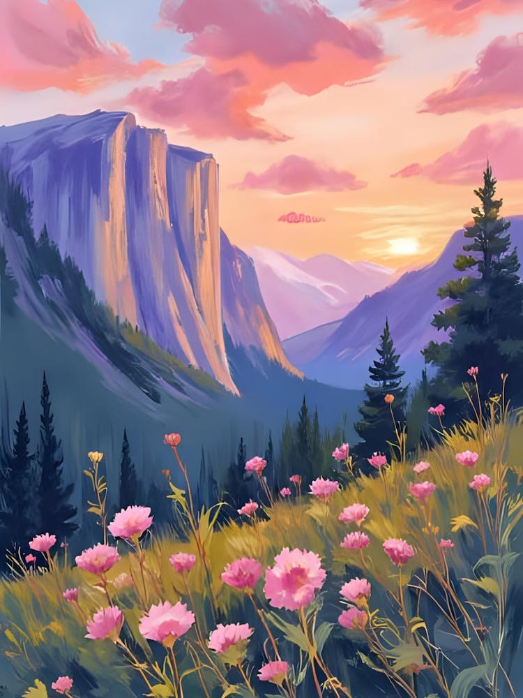 Sunset In Yosemite