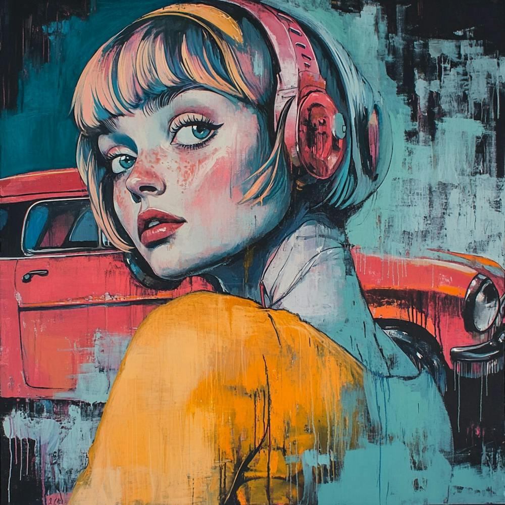 Girl With Headphones 3