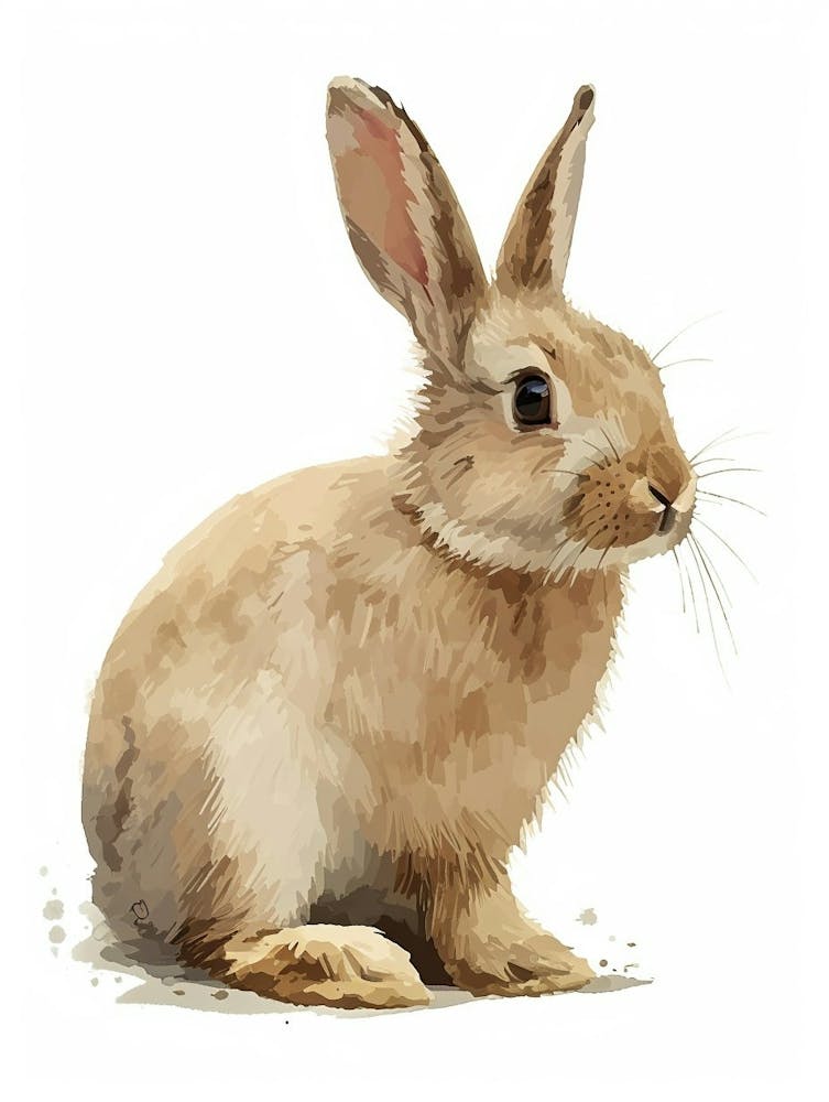 Jersey Wooly Rabbit Nursery Illustration 4
