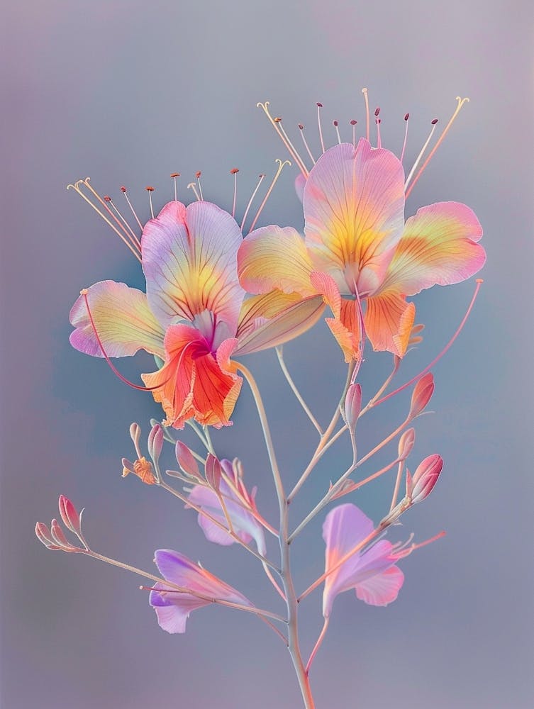 Irisierende Blume Pfauenblume 4