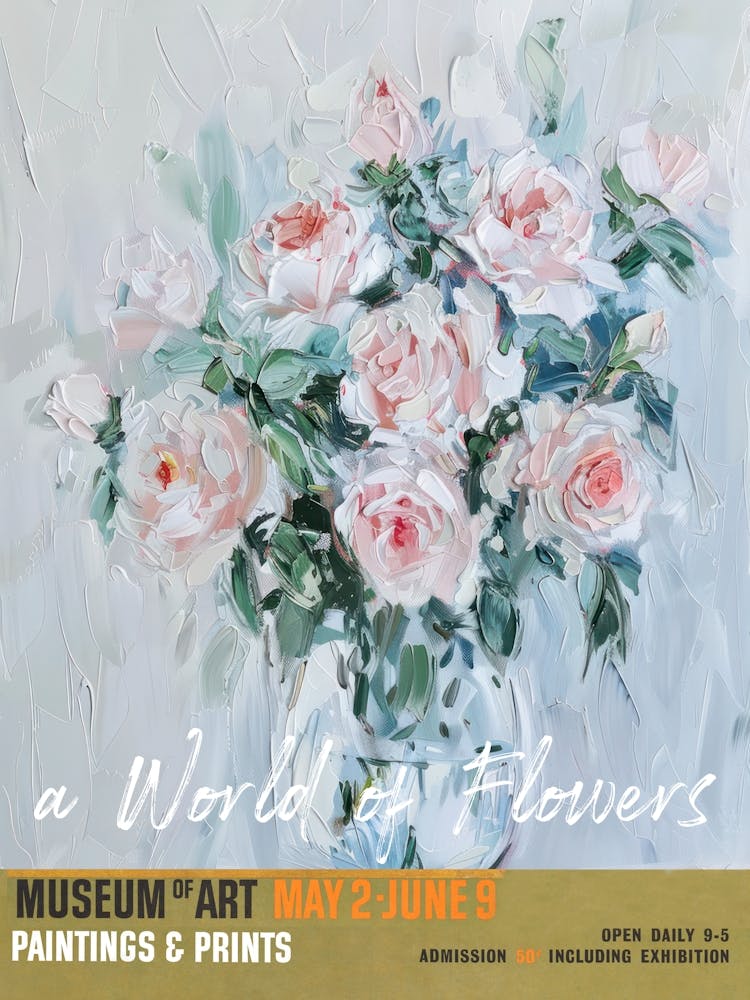 A World Of Flowers, Van Gogh Exhibition Rose 1