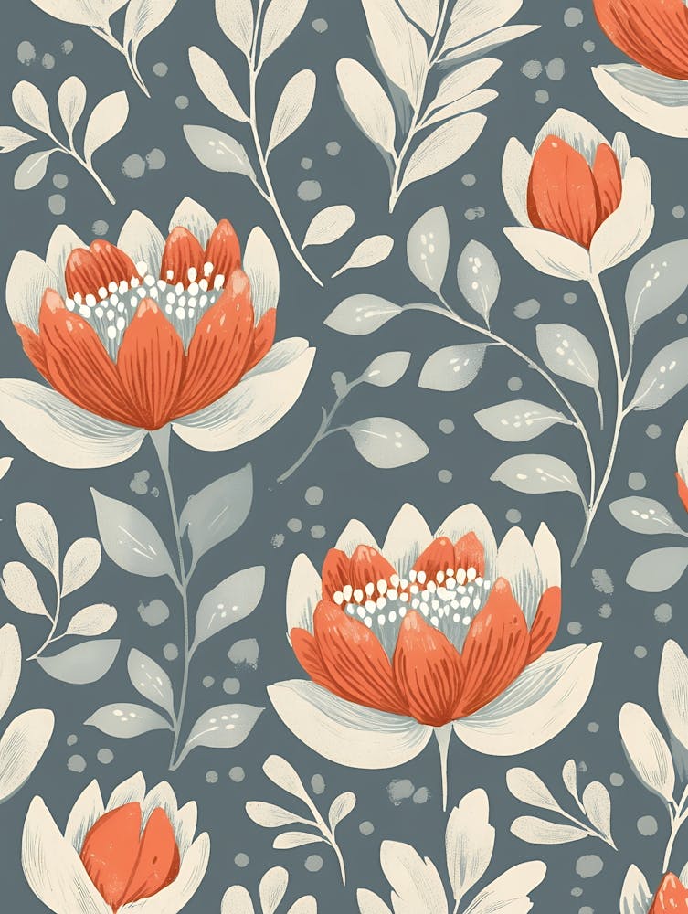 Seamless Pattern With Flowers