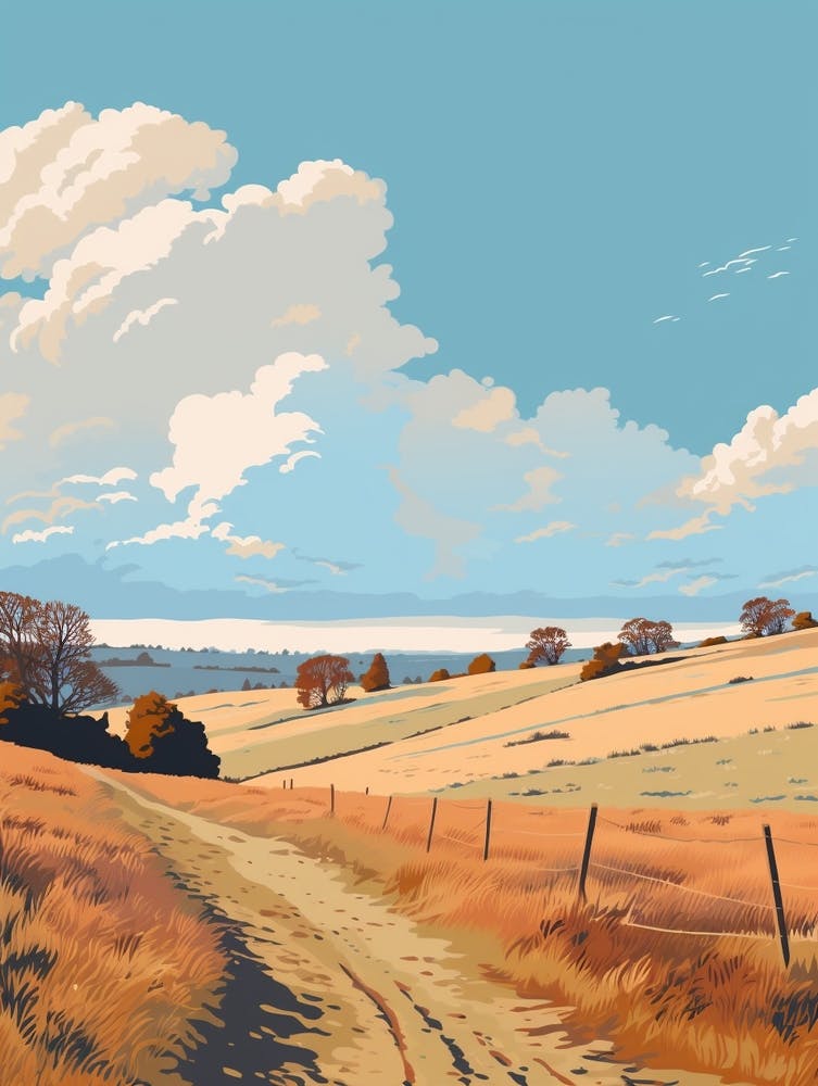 The Ridgeway England 4 Hiking Trail Landscape