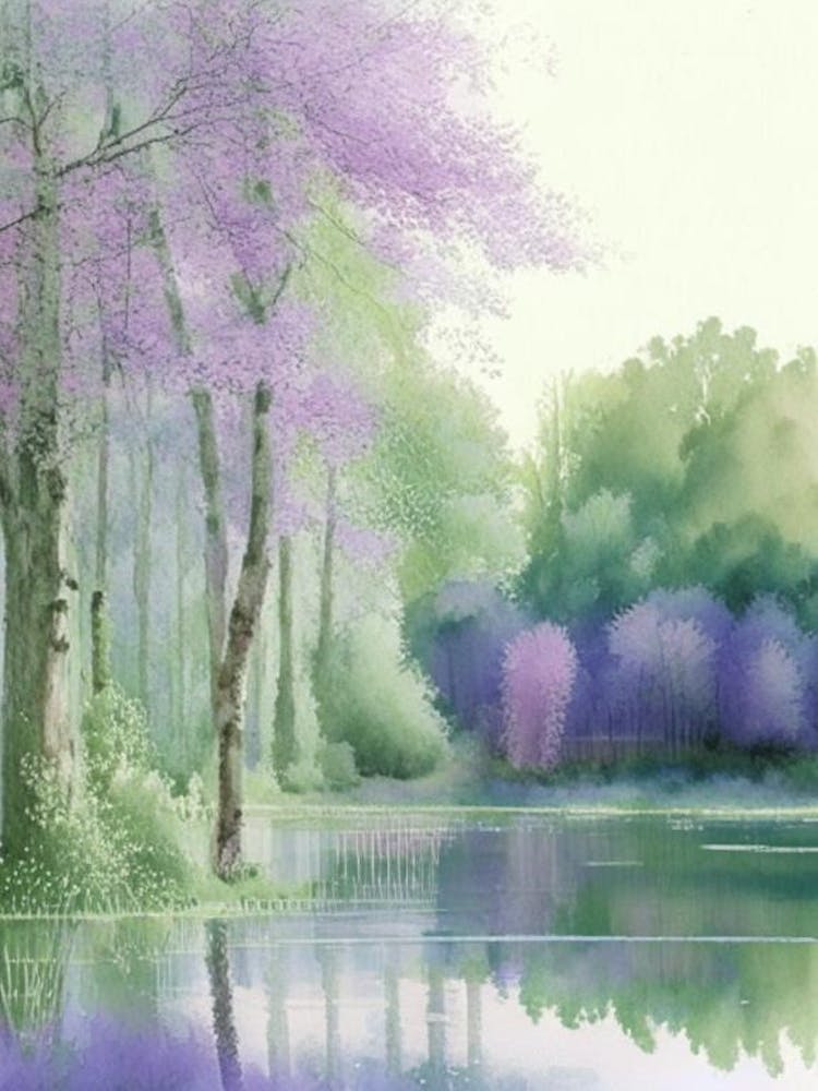 Bois Des Moutiers, 2, France Pastel Watercolour