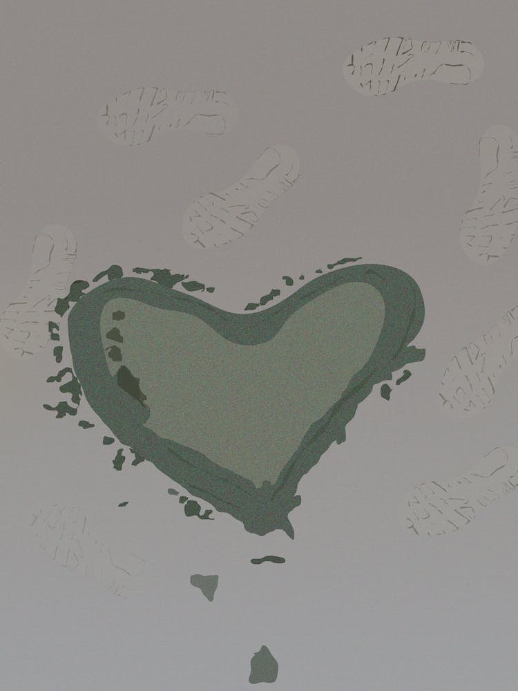 Heart in the sand