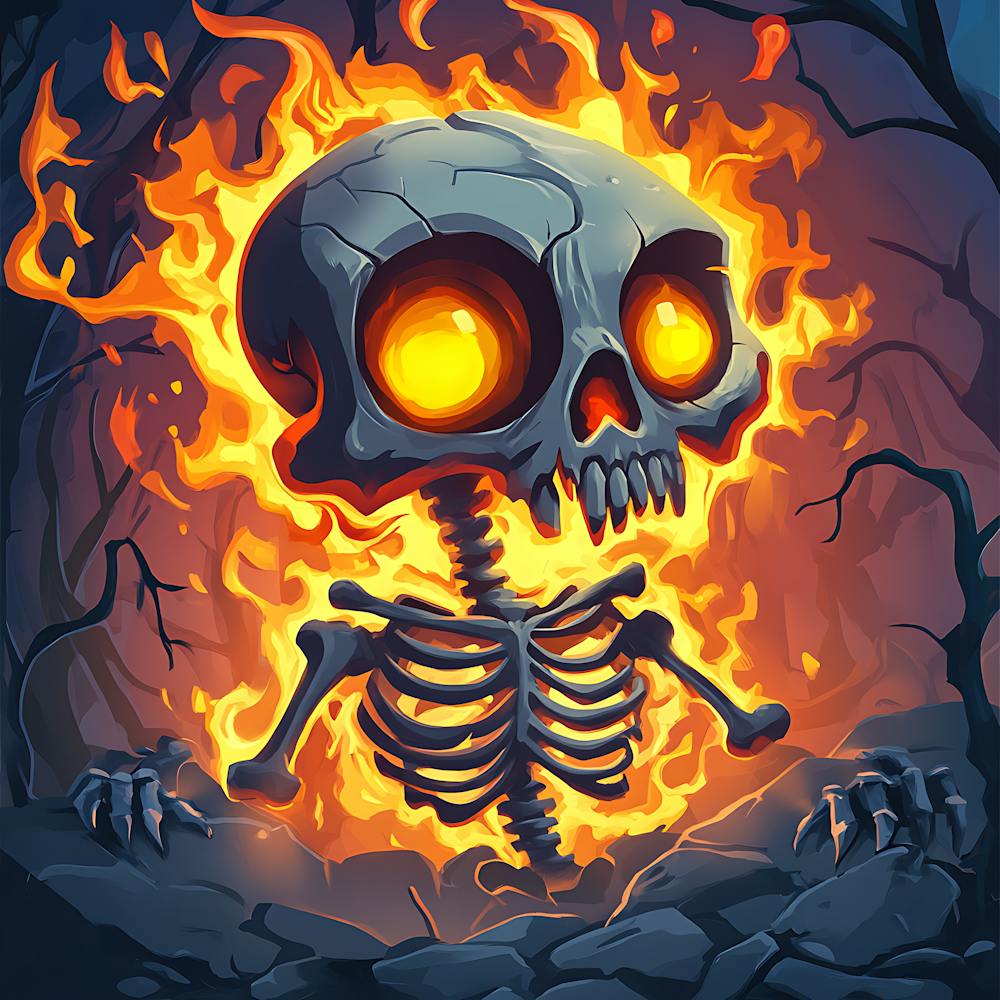 Émojis squelette d'Halloween effrayant Œuvre d'art 14