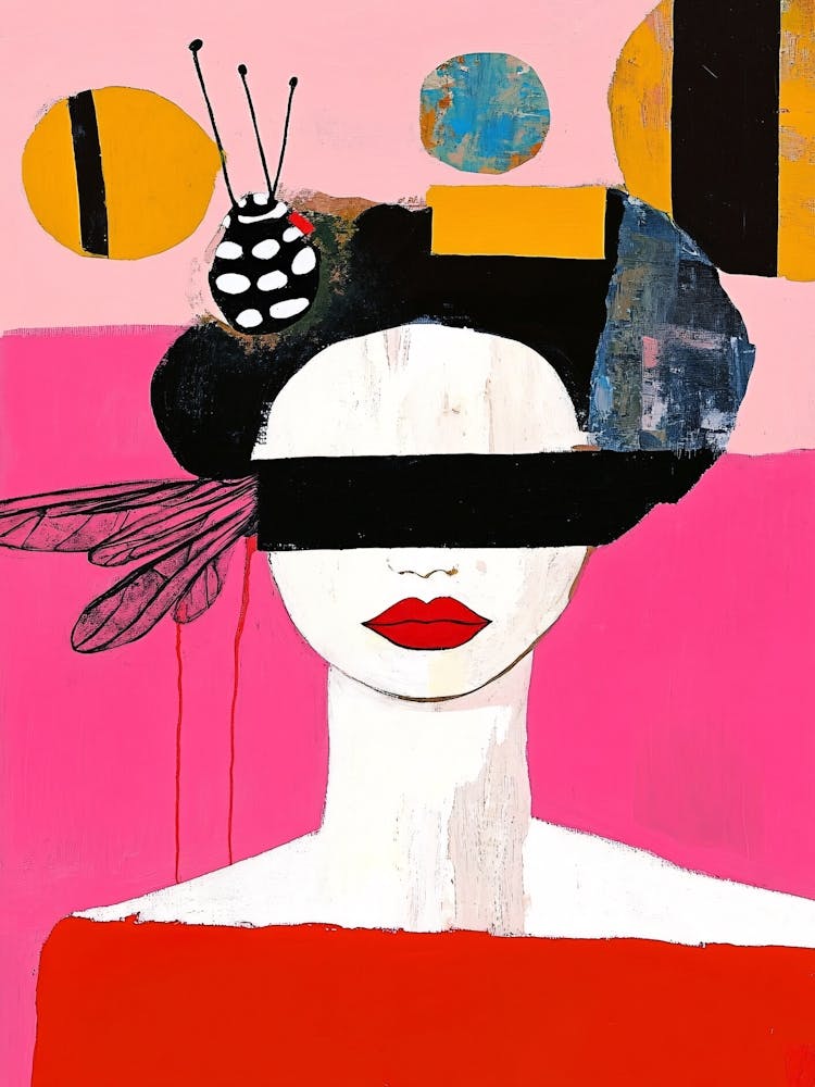 Bees Abstract Oil Painting