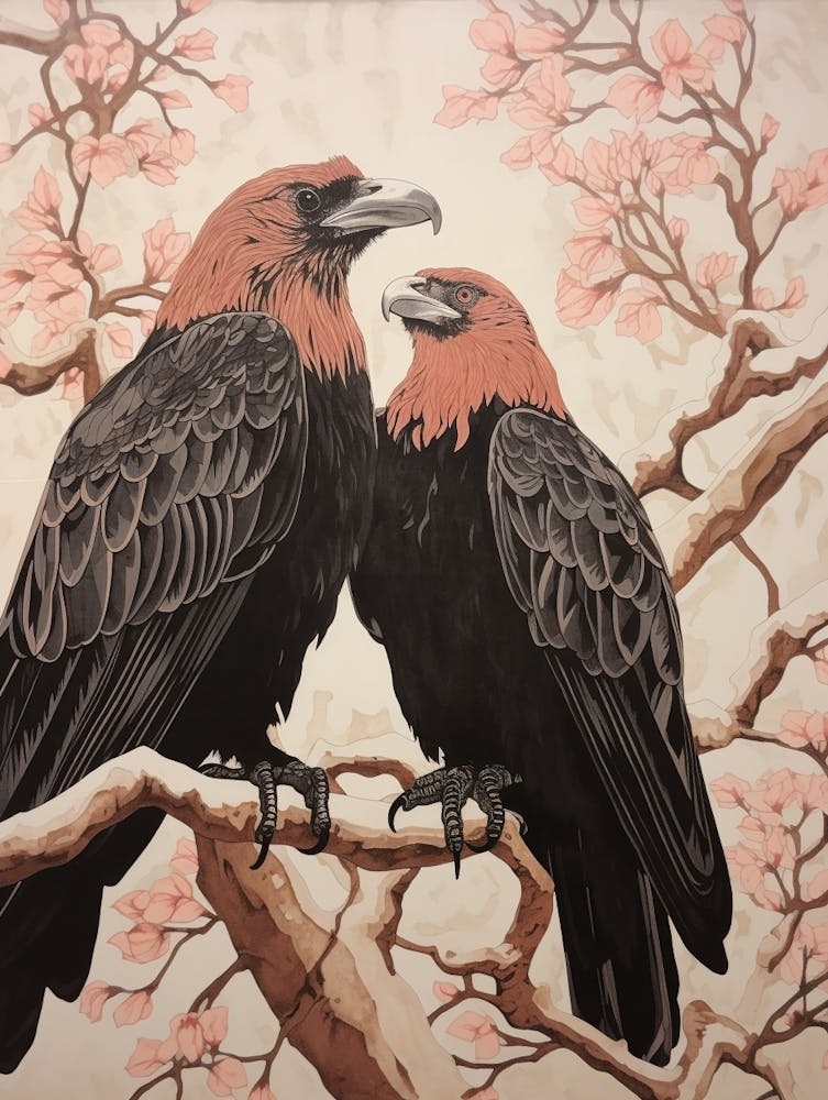 Art Nouveau Birds Poster Vulture 2