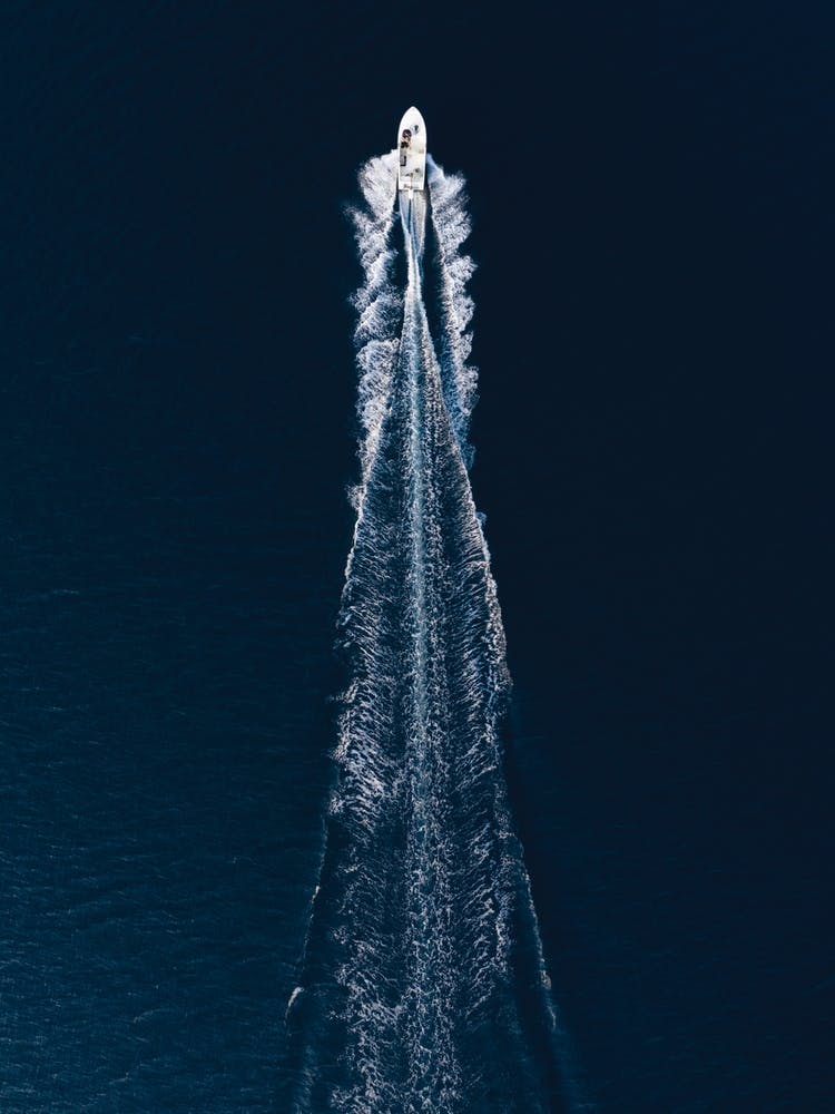 Boat Trip Through Blue
