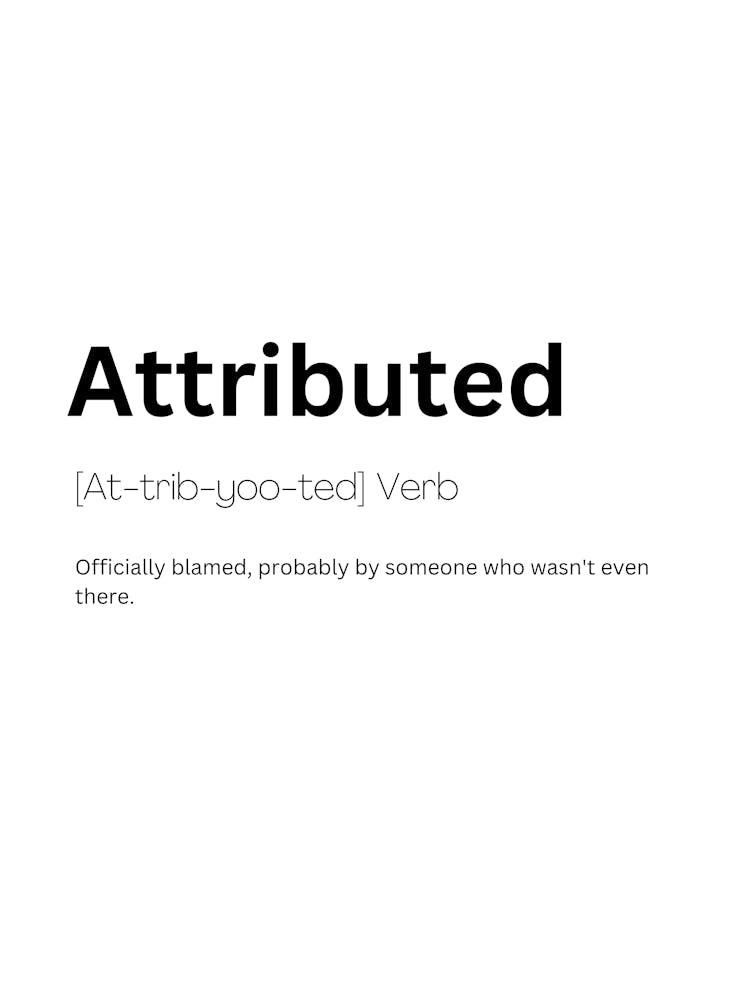Attributed Definition Meaning