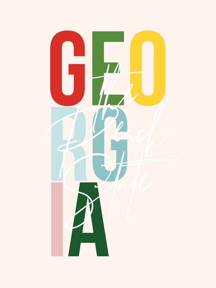 Georgia The Peach State Color