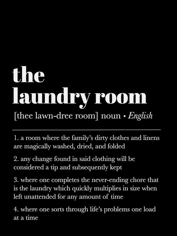 Laundry Definition Black