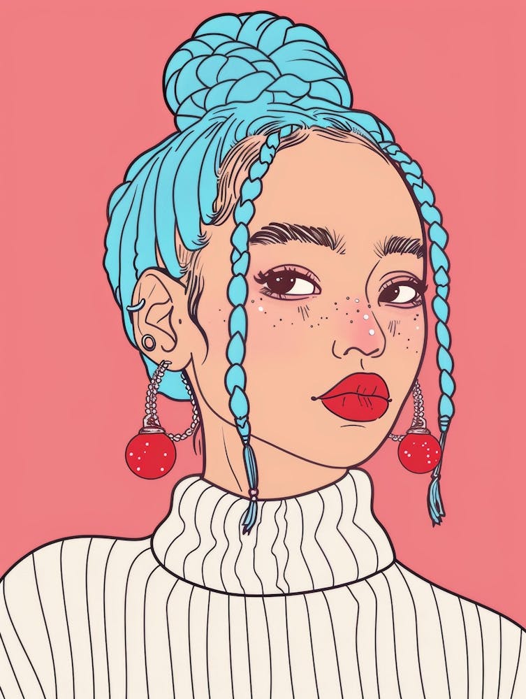 Girl With Blue Hair 17