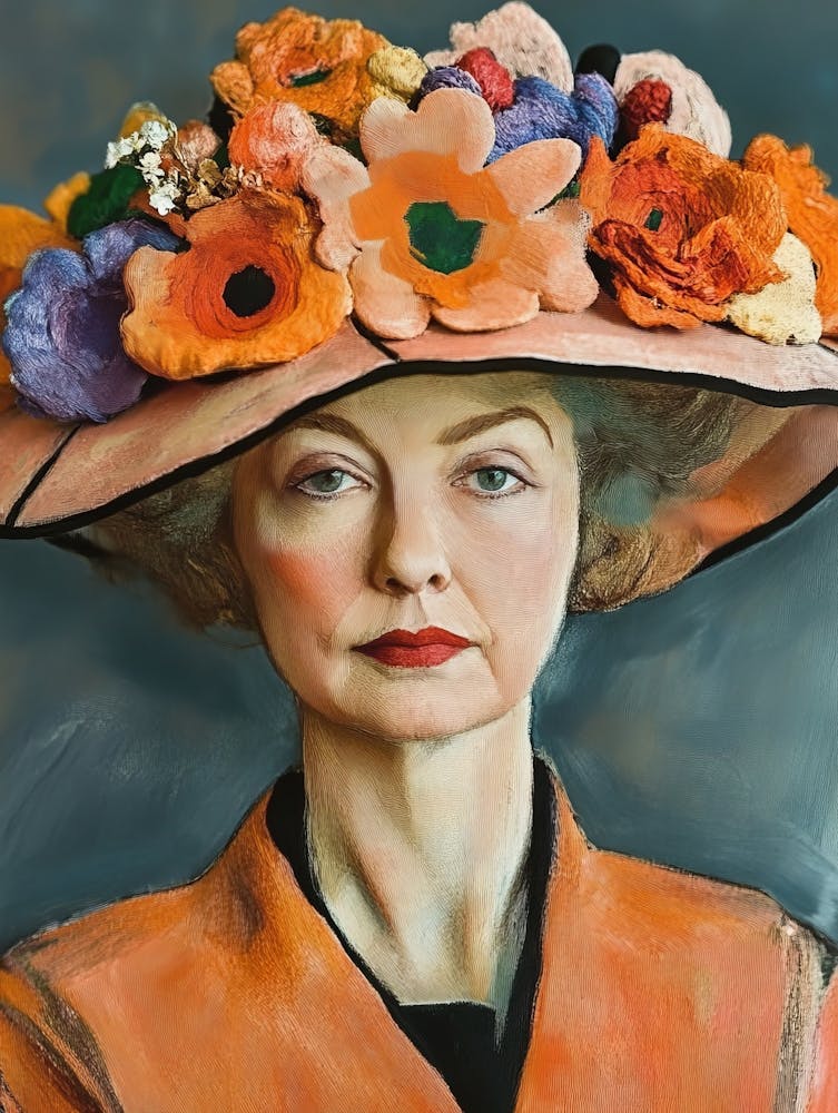 Woman With A Flower Hat 1