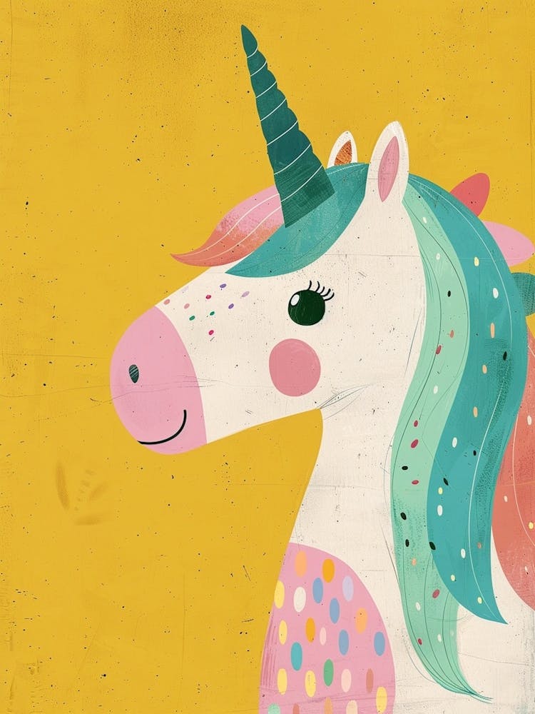 Pastel Unicorn Storybook Style Illustration 2