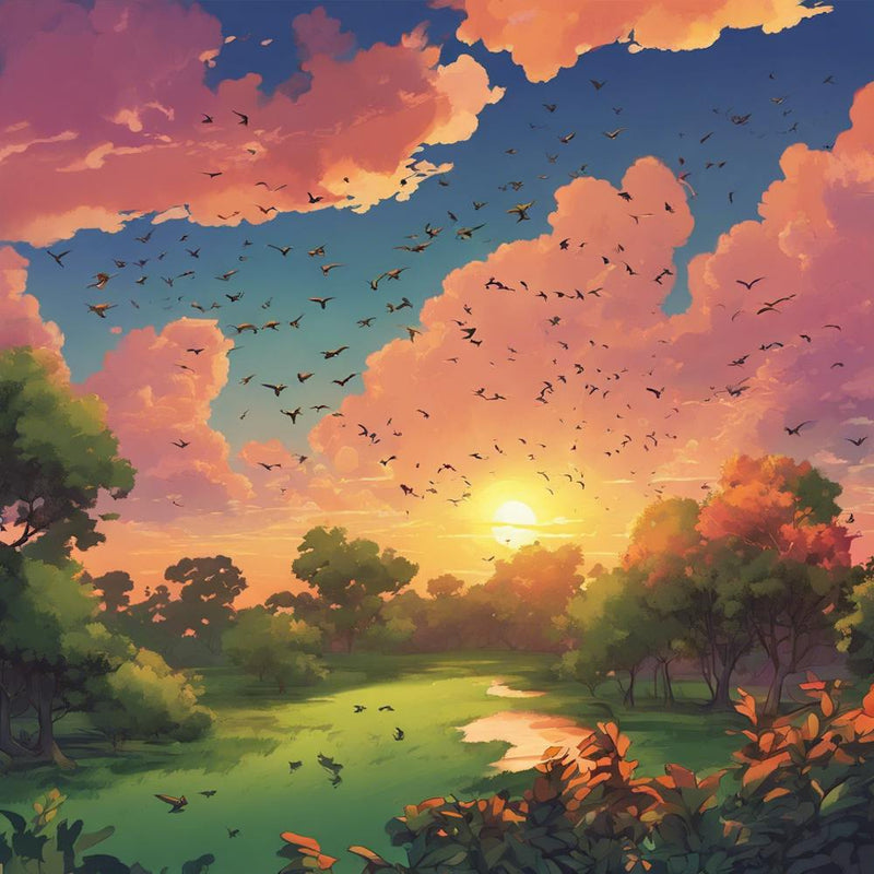Sunset In The Forest