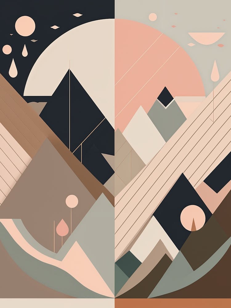 Abstract Mountain Landscape