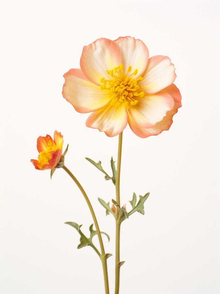 Pressed Flower Botanical Art Portulaca 1